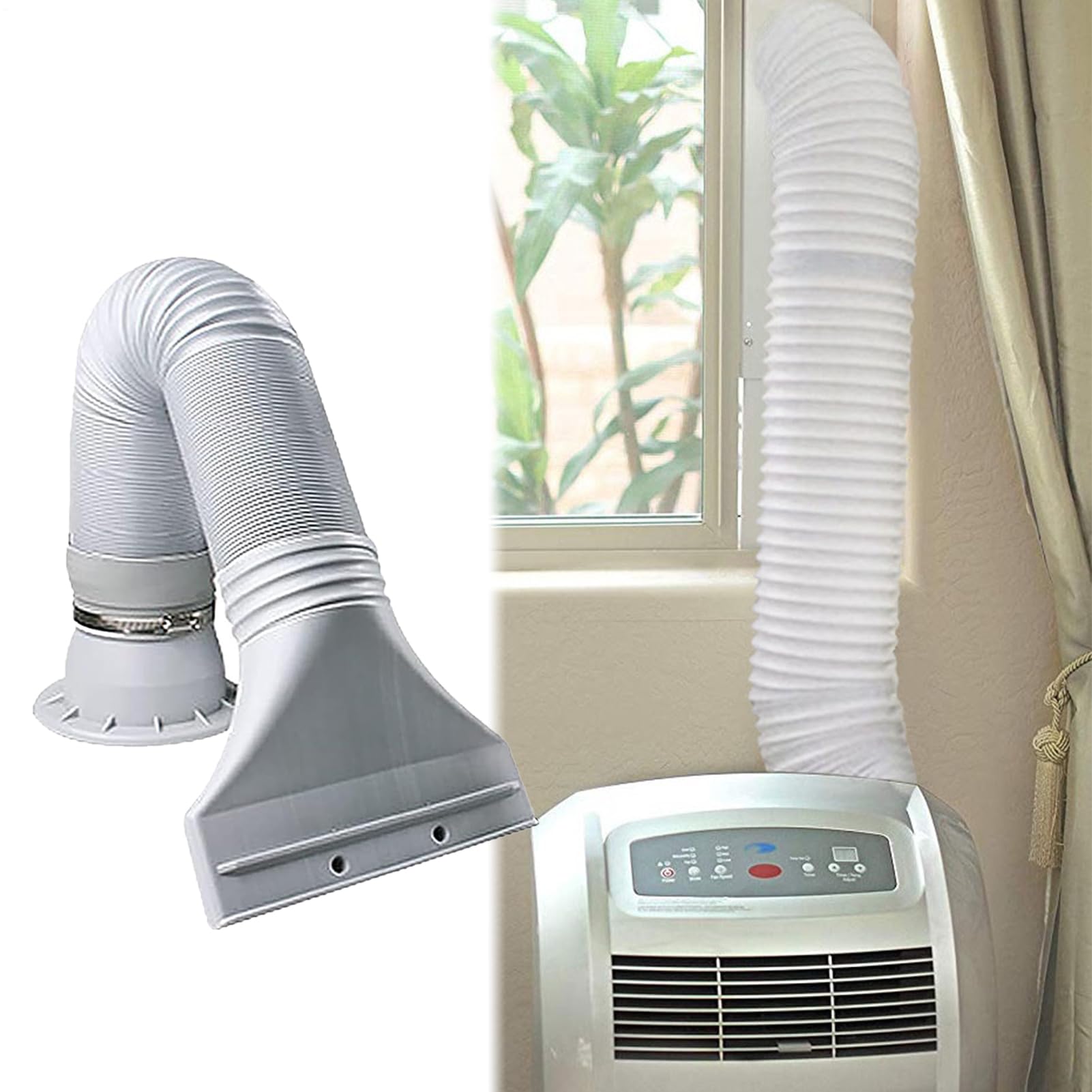 Kit de Ventana para Aire Acondicionado Portátil - Kit De Tubo De Escape Para AC Portátil,Adaptador de Repuesto Extensión Ventilación para Habitación Dormitorio Sala
