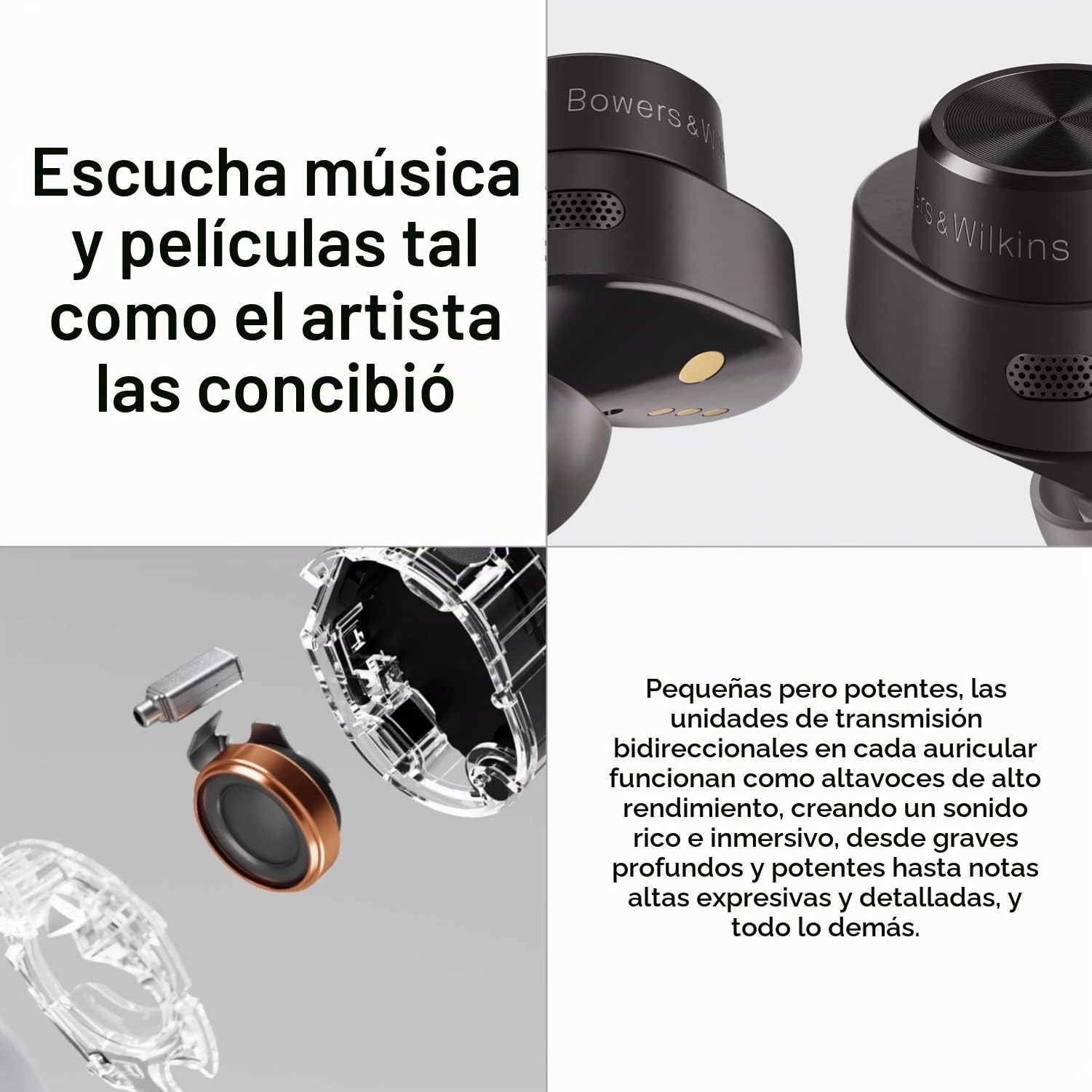 Bowers & Wilkins PI5 Auriculares TrueWireless con Cancelación Adaptativa de Ruido - Antracita