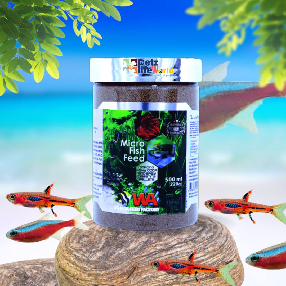 VAYINATO Wa Micro Fish Feed,500Ml(220G)Slow Sinking Pellets,Strong Fishy Odor And Easy Digesting Pellets (B0BRKLYB2K) Amazon Price History, Amazon Price Tracker