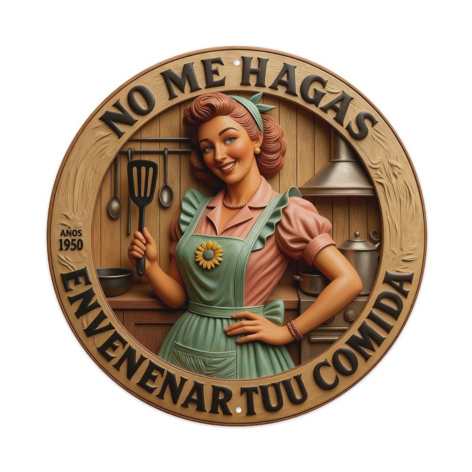 Zlatcbu Vintage Don't Make Me Poison Your Food Metal Tin Sign Retro Wall Art Poster, Decor For Home Living Room Bar Cafe Garage, 8X8 Inch