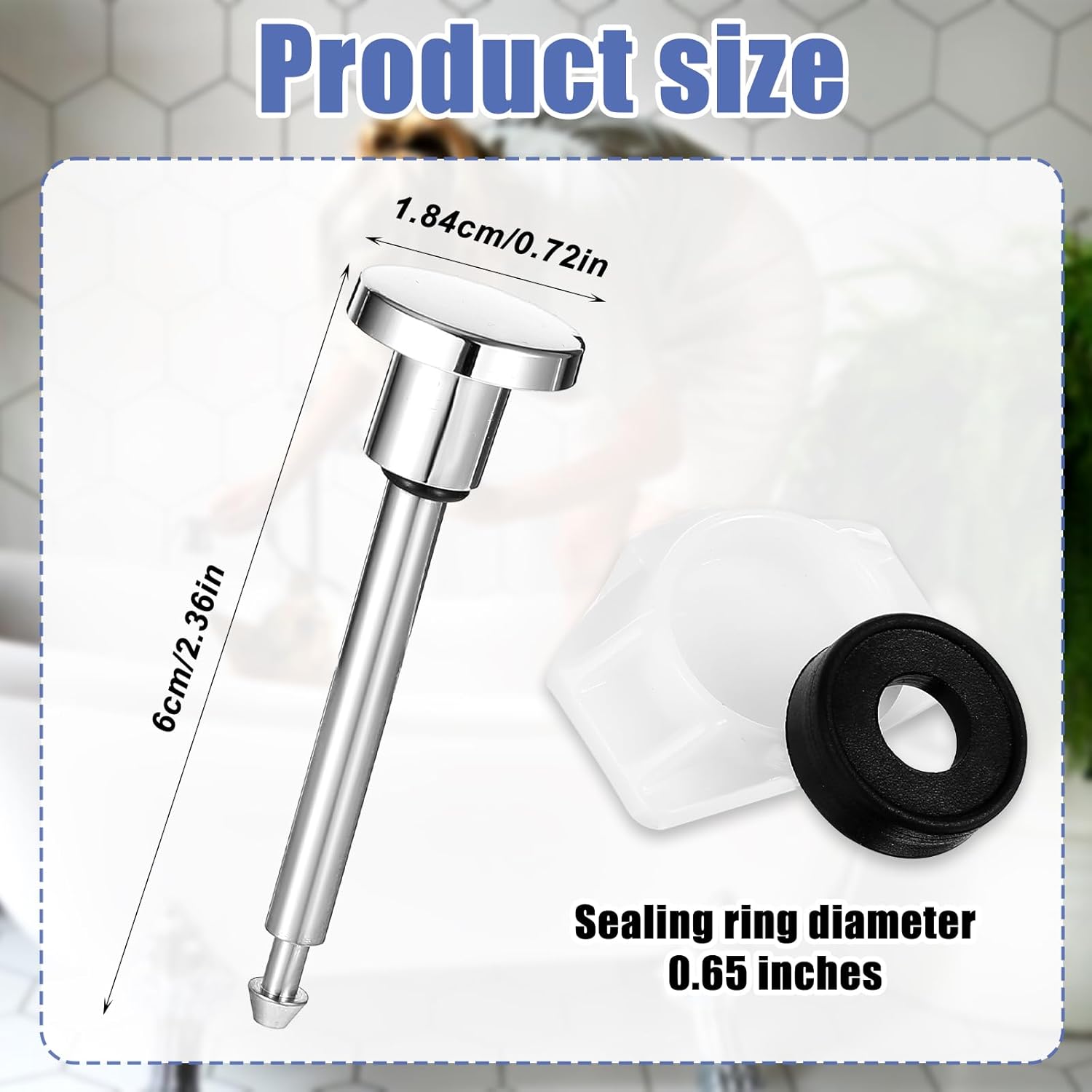 2 Set Tub Spout Diverter Repair Kit Universal Shower Diverter Repair Kit, Includes 2 Diverter Valve Stems, 2 Cup Seals and 2 Gates, Bathroom Bathtub Leaky Faucet Repair Replacement Parts