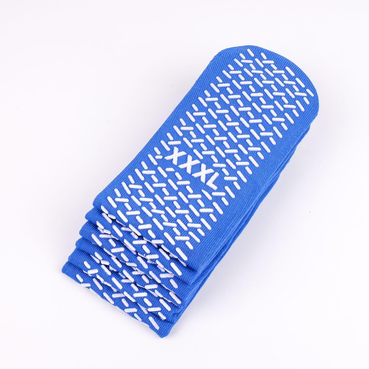 3XL Slip Stop Single Tread Slipper Socks | Triple Extra Large Blue Extra Wide Bariatric, Non Slip Sock, (3 Pairs) - Image 3
