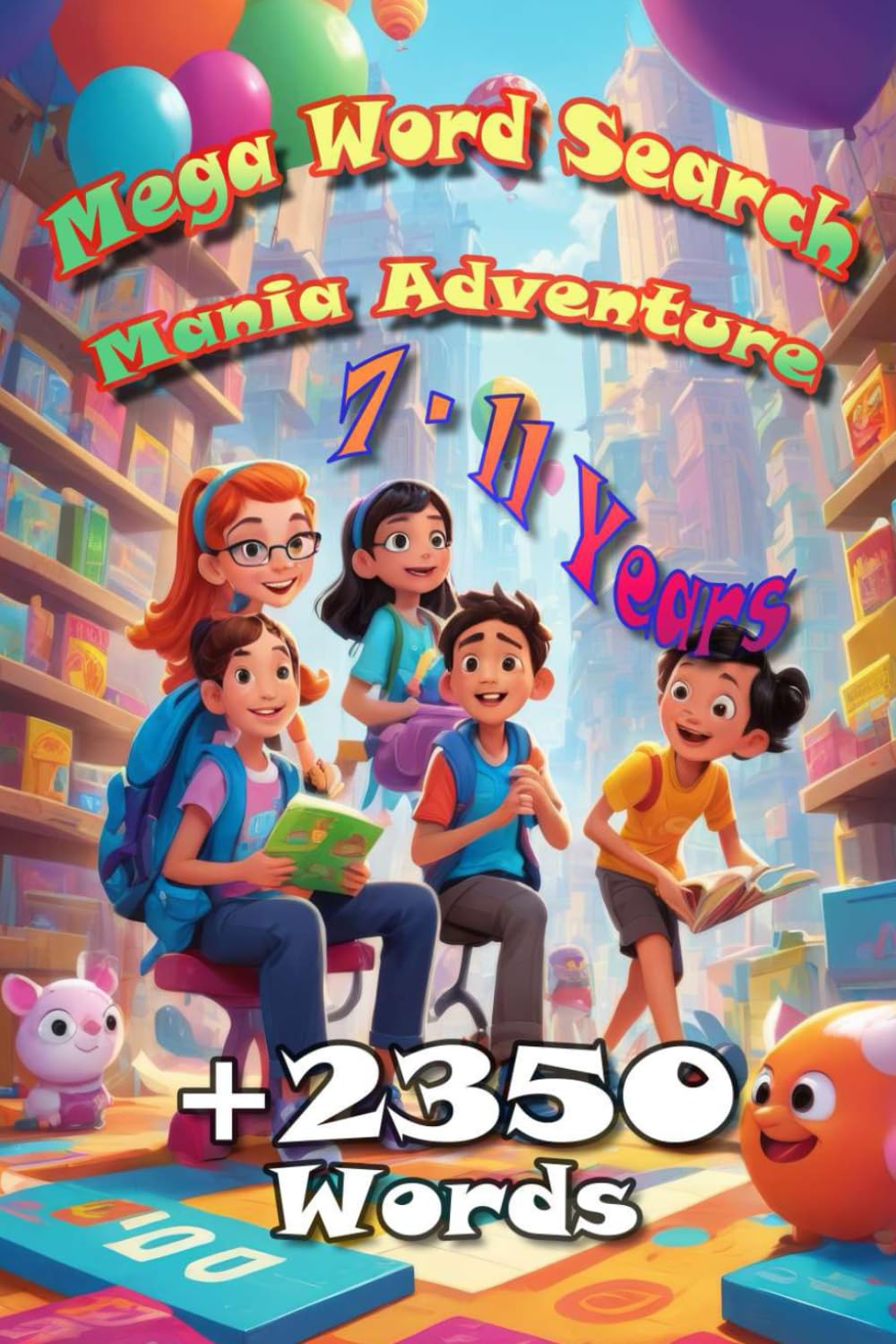Mega Word Search Mania Adventure 7-11 Years With Solutions +2350 Words