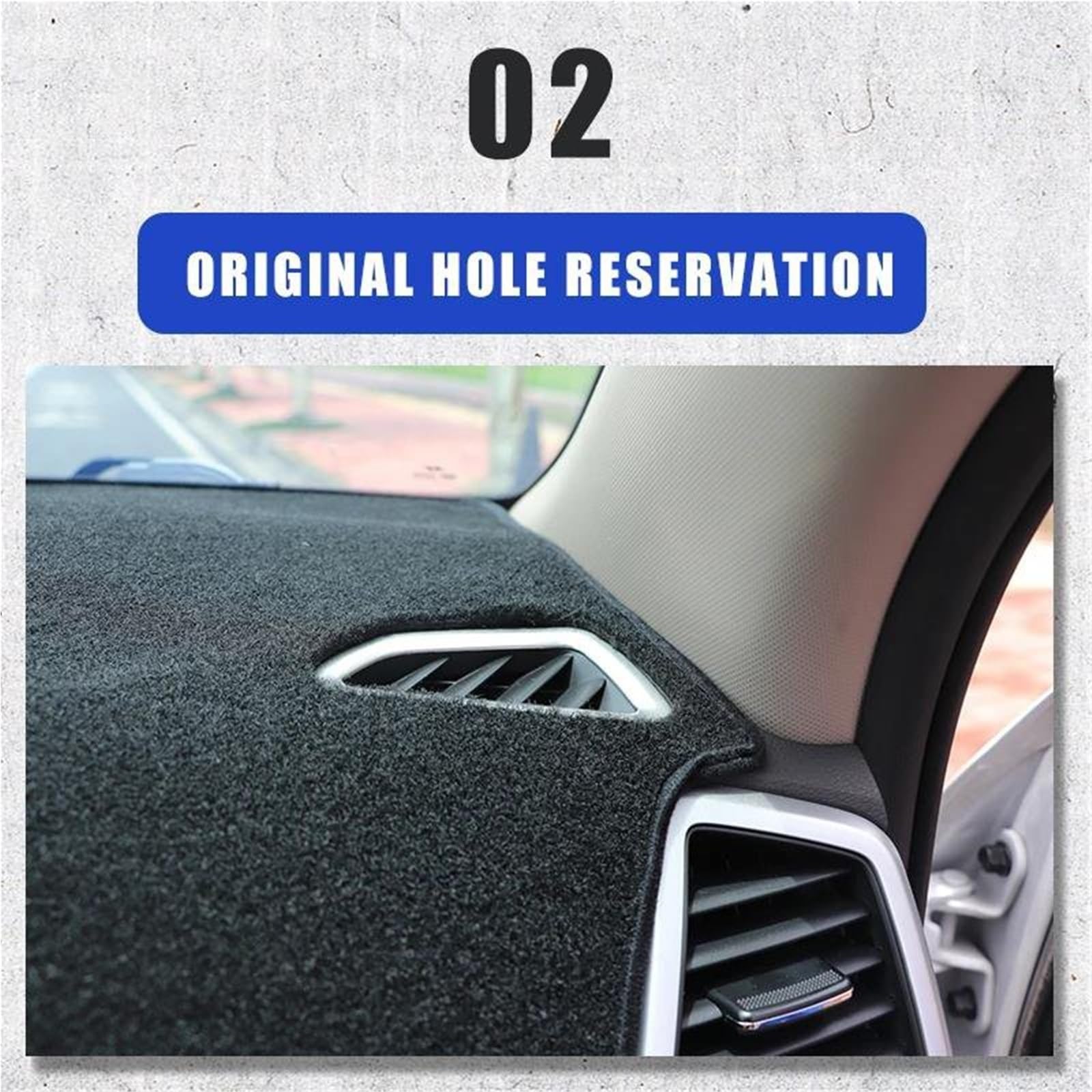 Tapis Protection Tableau Bord Voiture pour Ford pour Transit pour Tourneo pour Custom 2012~2017 Solaire Antidérapant(Noir,LHD)