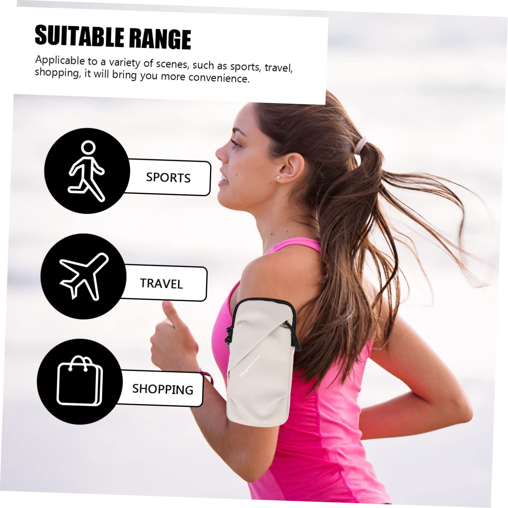 OSALADI 3pezzi Borsa Per Telefono Da Braccio Per Sport Per Corsa Materiale Traspirante e Resistente Adatta Per Smartphone Di Diverse Perfetta Per Allenamenti All Aperto