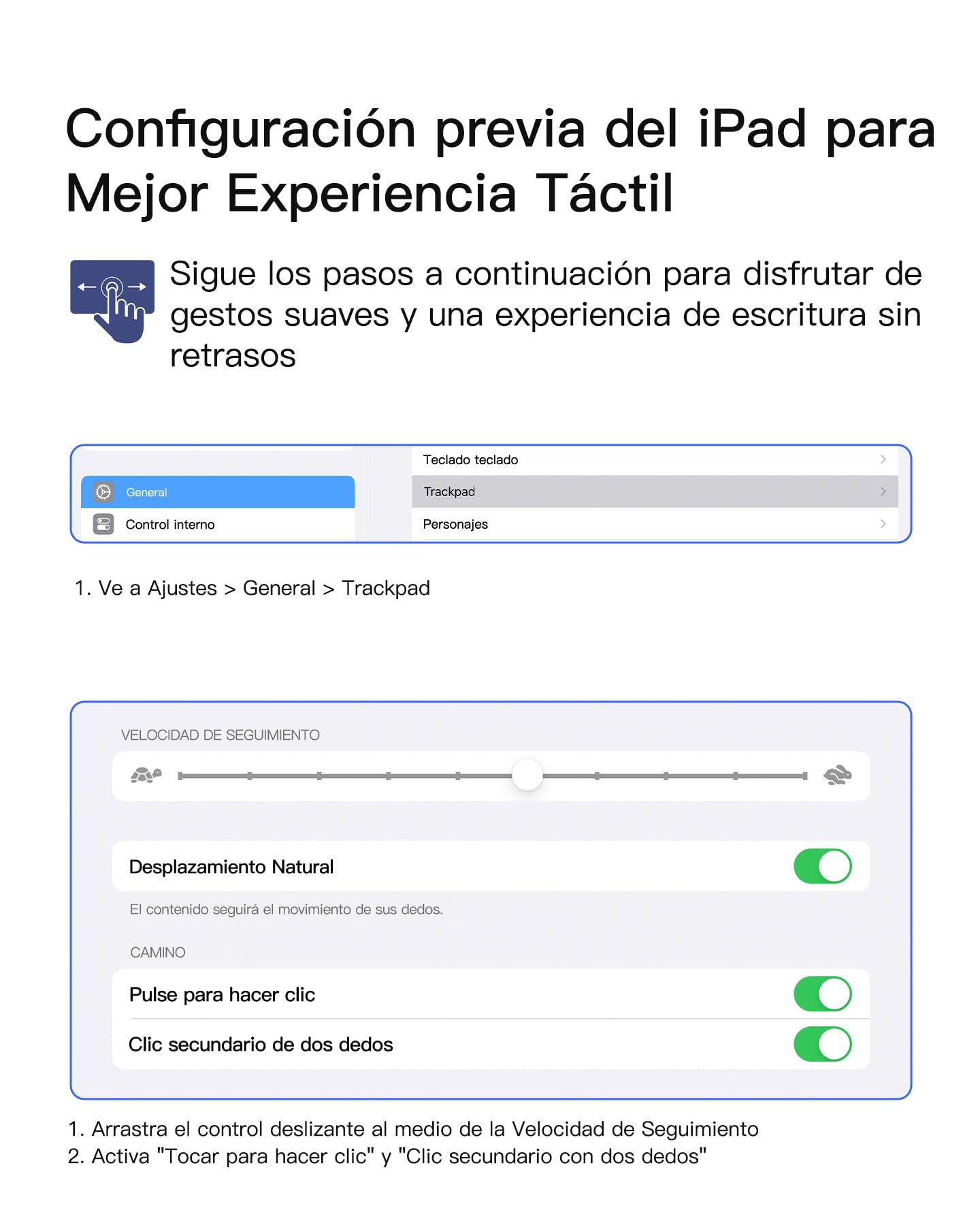 Inateck Funda con Teclado para iPad A16 2025, 10/11 Gen (10.9/11"), Air 11" M4/M3/M2, Air 6/5/4, Pro 11 (1-4Gen), QWERTY Español Ñ, Bluetooth Magnético Desmontable con Trackpad, Gris AceTouch