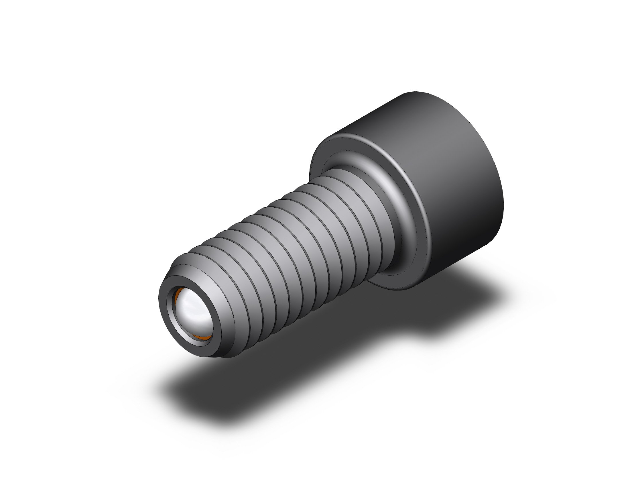 Fairlane TSHF-0620X2.5-SB Headed Thrust Screw - Full Thread - 5/8-18 x 2-1/2 in - Round Steel Ball