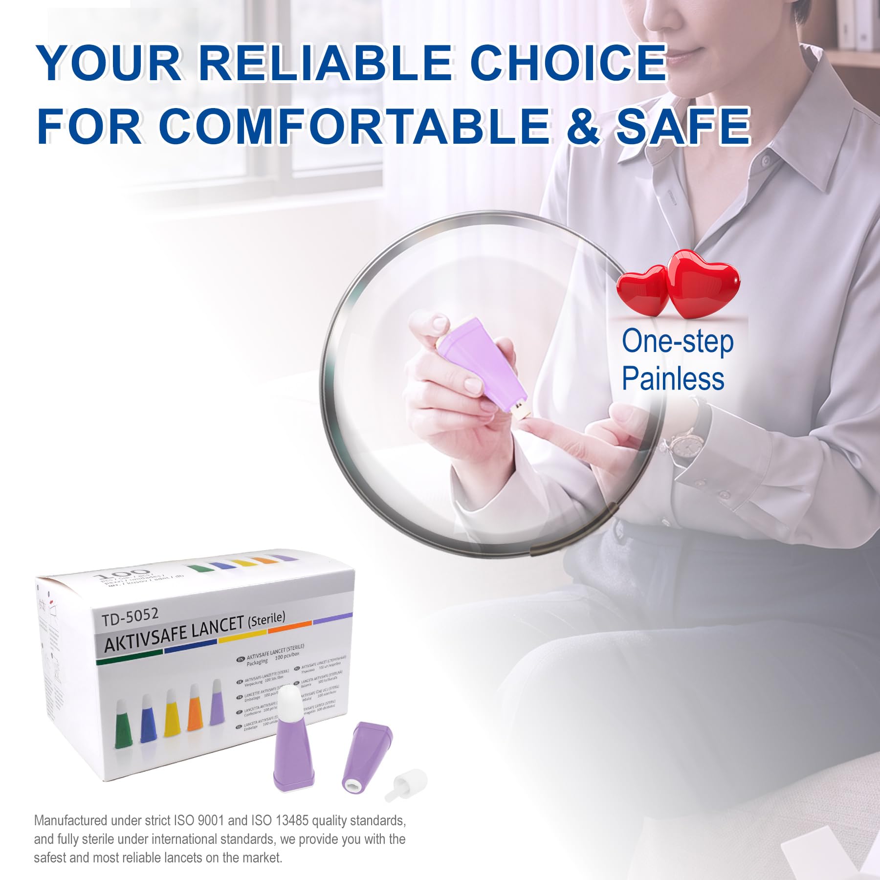 Sterile Lancets - 100 Count Box -3