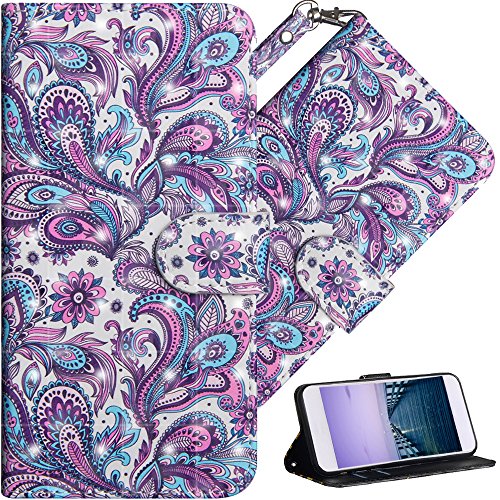 HMTECHUS Huawei P30 Pro Wallet case Gifts for Girls PU Leather 3D Effect Whirlpool Flower Shell Magnetic Clasp Shockproof Flip Card Holder Protective Slim Cover for Huawei P30 Pro Whirlpool Flower YX