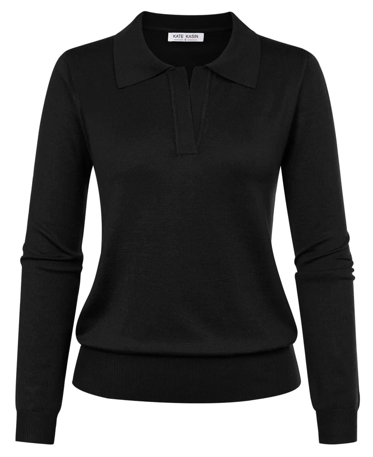 Women's Long Sleeve Classic V Neck Casual Fall Winter Polo Sweater Tops Basic Collared Knitted Fashion Work Business Formal Daily Wear Versatile Pullover Shirts
