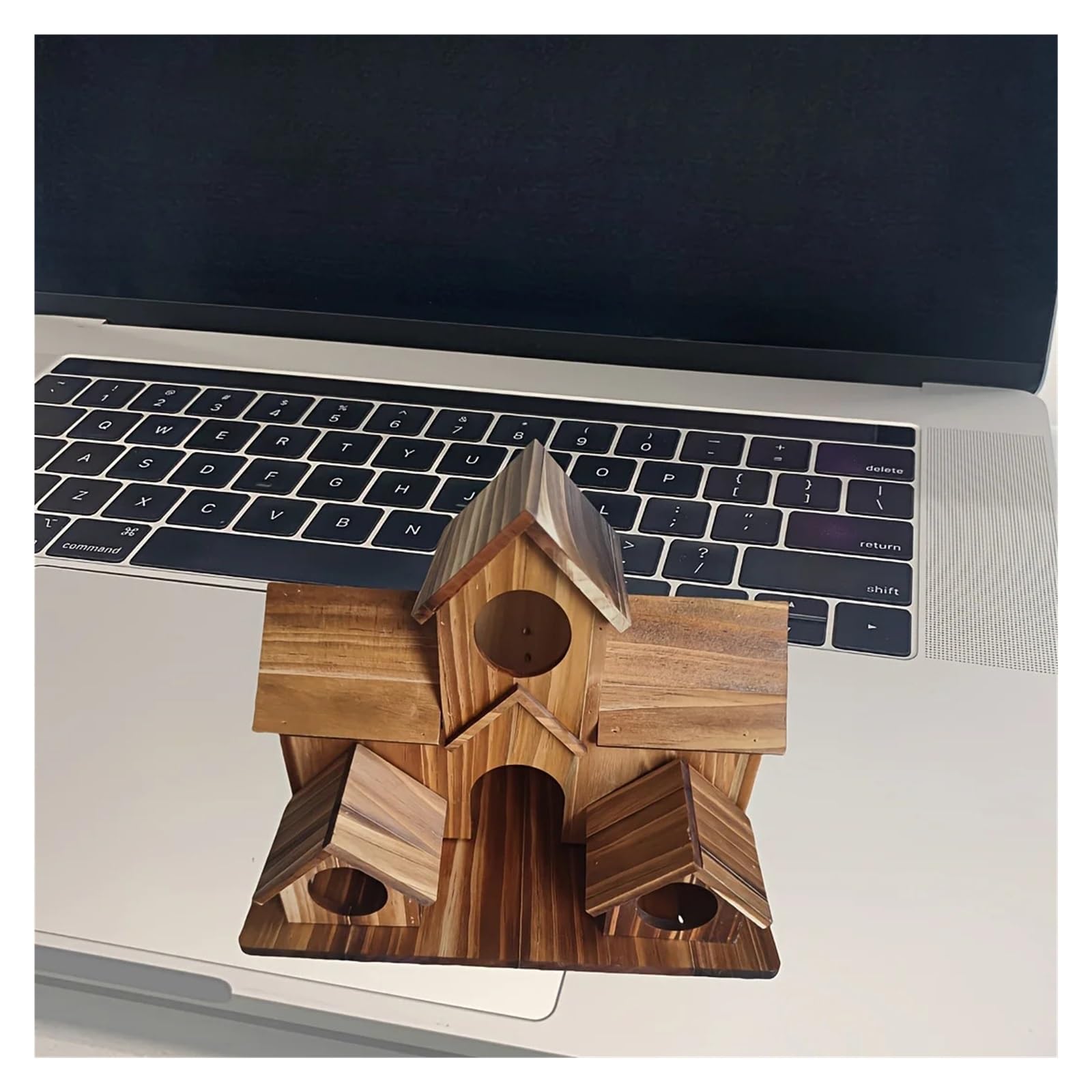 Nido de Madera para pájaros Casita de Madera for pájaros, Nido for jardín al Aire Libre, comedero Colgante Decorativo for, decoración Rural for el hogar