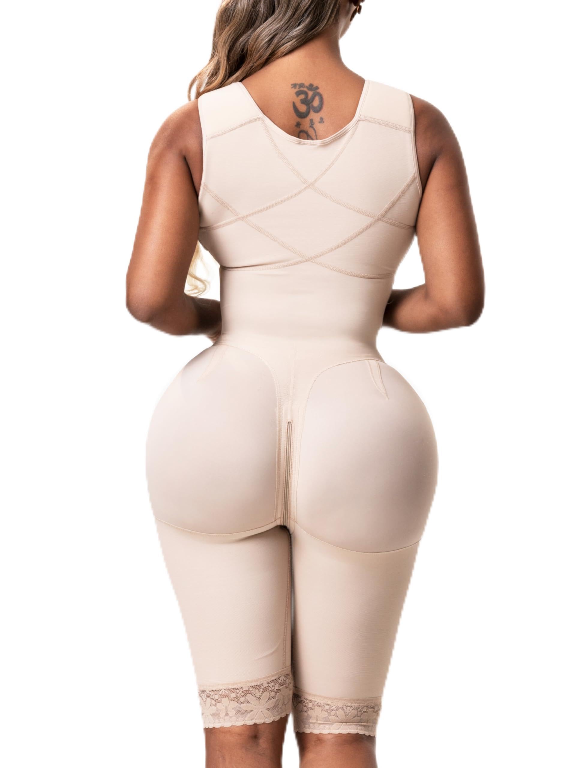 Snatched Body - Women's Stage 1 Faja Colombianas with Bra Shapewear BBL Post Surgery Compression Garment Butt Lifting