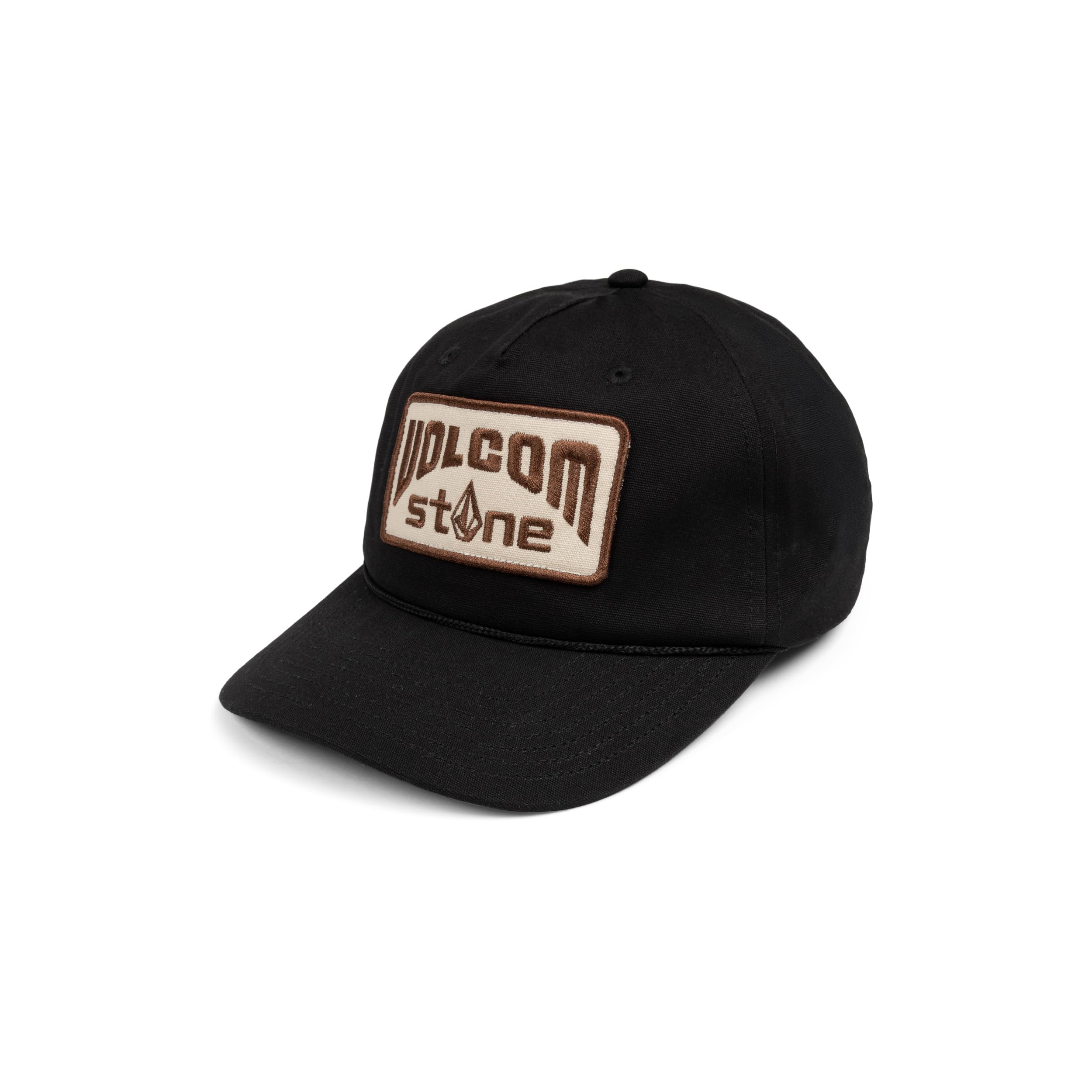 Volcom Men's Snapback Hat– 6-Panel Twill Flat Brim Cap Adjustable Snap Closure