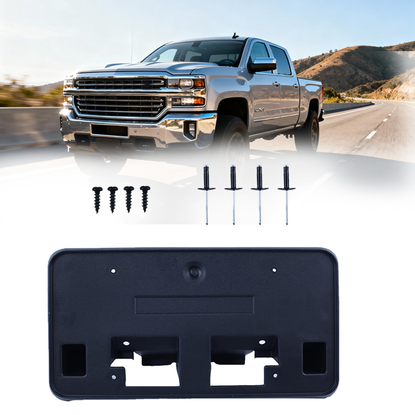 Photo 1 of 85650574 Front License Plate Frame Compatible with 2024-2026 GMC Sierra
