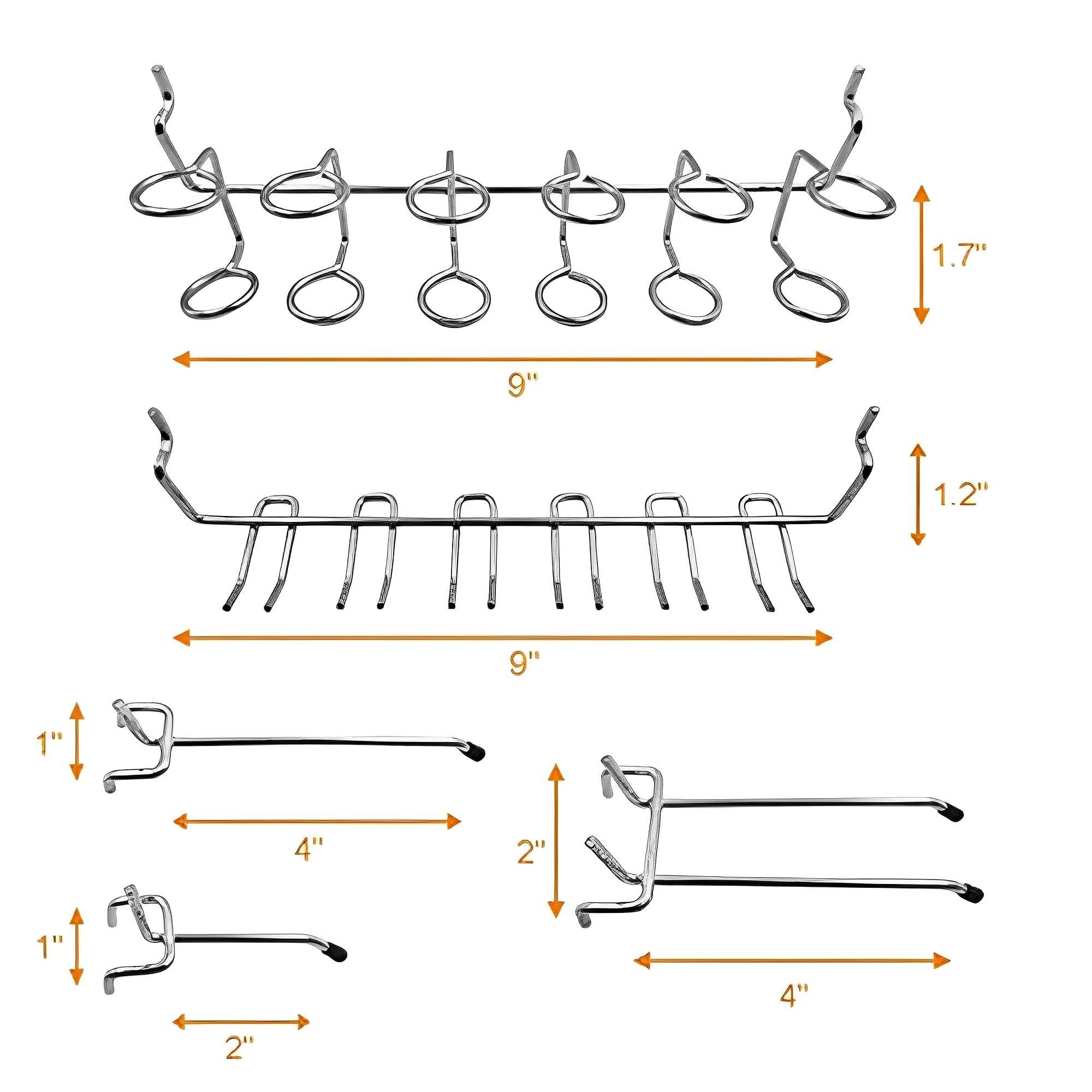 80PCS Set Di Gancio a Chiodo, Accessori Per Gancio a Foro, Accessori Per Gancio a Chiodo Con Gancio In Metallo, Set Di Gancio Per Utensili Hardware, Adatto Per Garage Del Supermercato