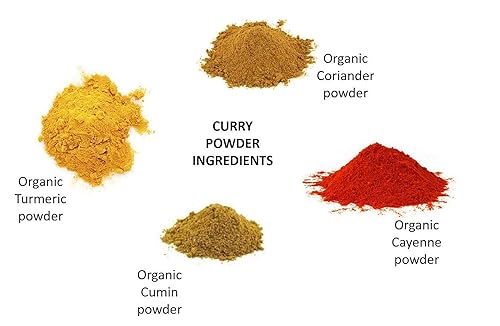 Miniatura 3 de Flavor Temptations - Mezcla de 4 especias en polvo de curry orgánico, auténtico condimento indio, sin gluten, sin sal, ingredientes veganos – 1