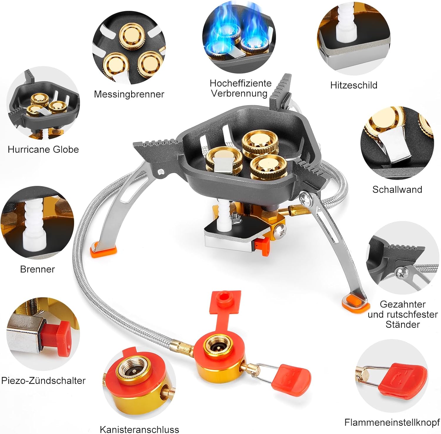 Kempingkályha használat közben