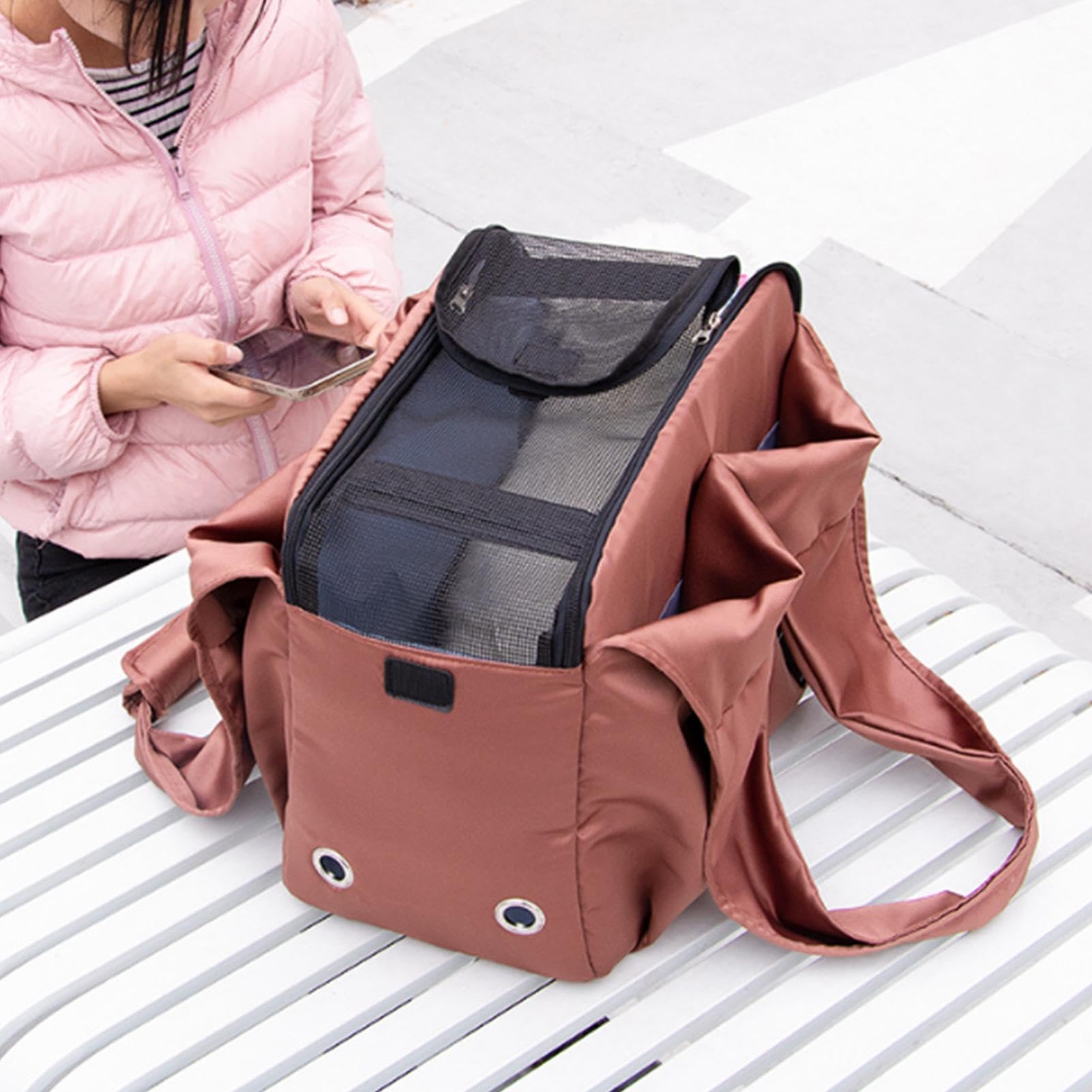 Sac de Transport Porté pour Chien Poches Extérieures Multiples Sac de