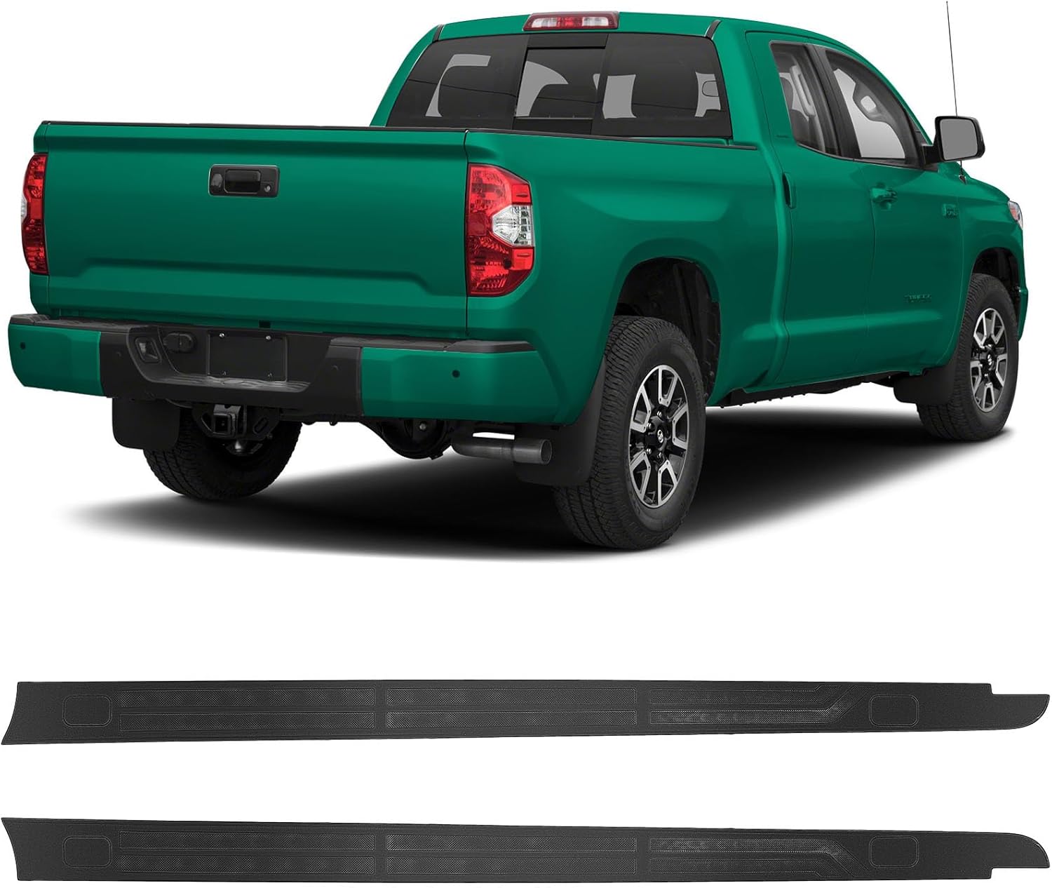 scitoo truck bed rail caps 66248-0c090 66249-0c090 compatible with 2014-2018 for toyota tundra matte black truck bed side rail protector truck bed rail caps 2014-2018 for toyota tundra