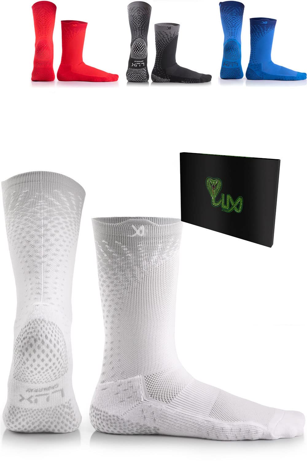 LUX V2 Anti-Slip Soccer Grip Socks GripArray™ (Patended) Non-Slip Grips Technology