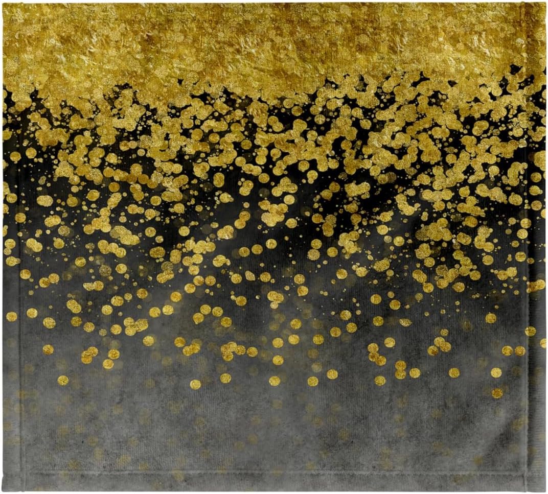 3dRose Image of Glamorous Gold Confetti On Grey Background 22x30 Bath Hand Pool Towel