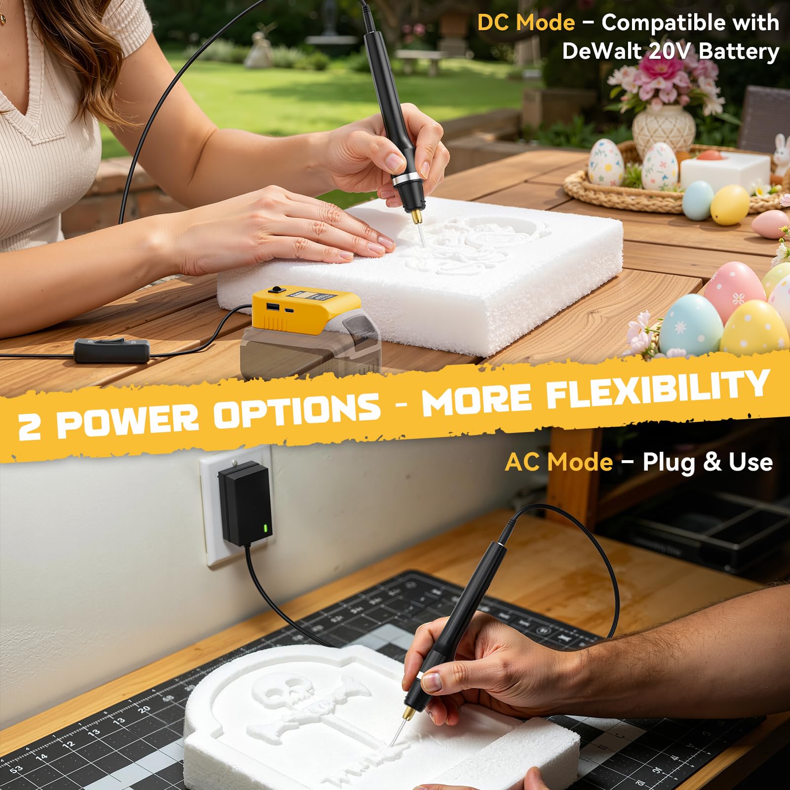 Ecarke 3-in-1 Foam Cutter - Hot Wire Tool -2