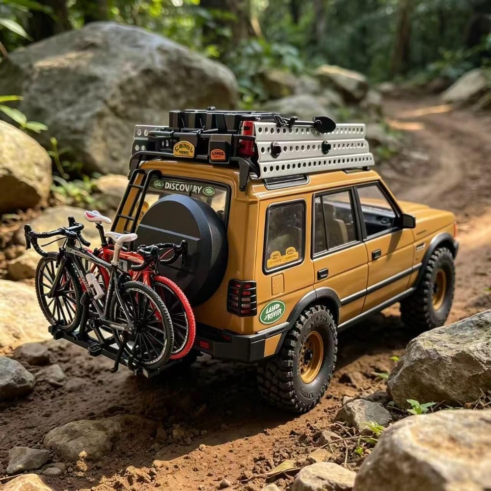 1/10 RC Simulation Bike Rack Mini Scale Bicycle Rear Rack Double Bike Mount Set Decorative for 1/8 1/10 RC Crawler TRX4 FCX10 SCX10 (Double Bike Rack) image 3