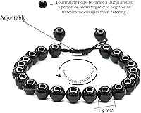 Vista 504 de Amazing Gemstone Crystal Bracelet for Women Men's Gifts - Protection Healing Crystal Bracelet - 8mm Gemstone Beaded Adjustable Bracelet Pulseras