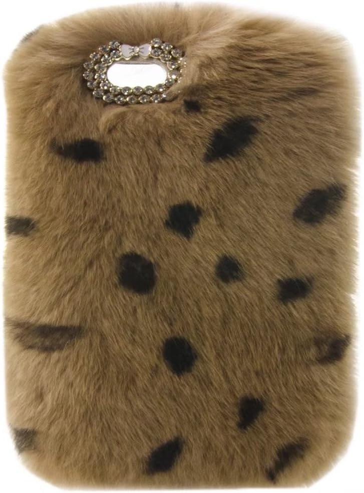 Case for iPad 10th Generation 2022 10.9",Handmade Diamond Furry Luxury Bling Fluffy Winter Warm Soft Rabbit Fur Plush Cover Case for iPad 10th Gen 2022 10.9" A2696 A2757 A2777 (Pink)