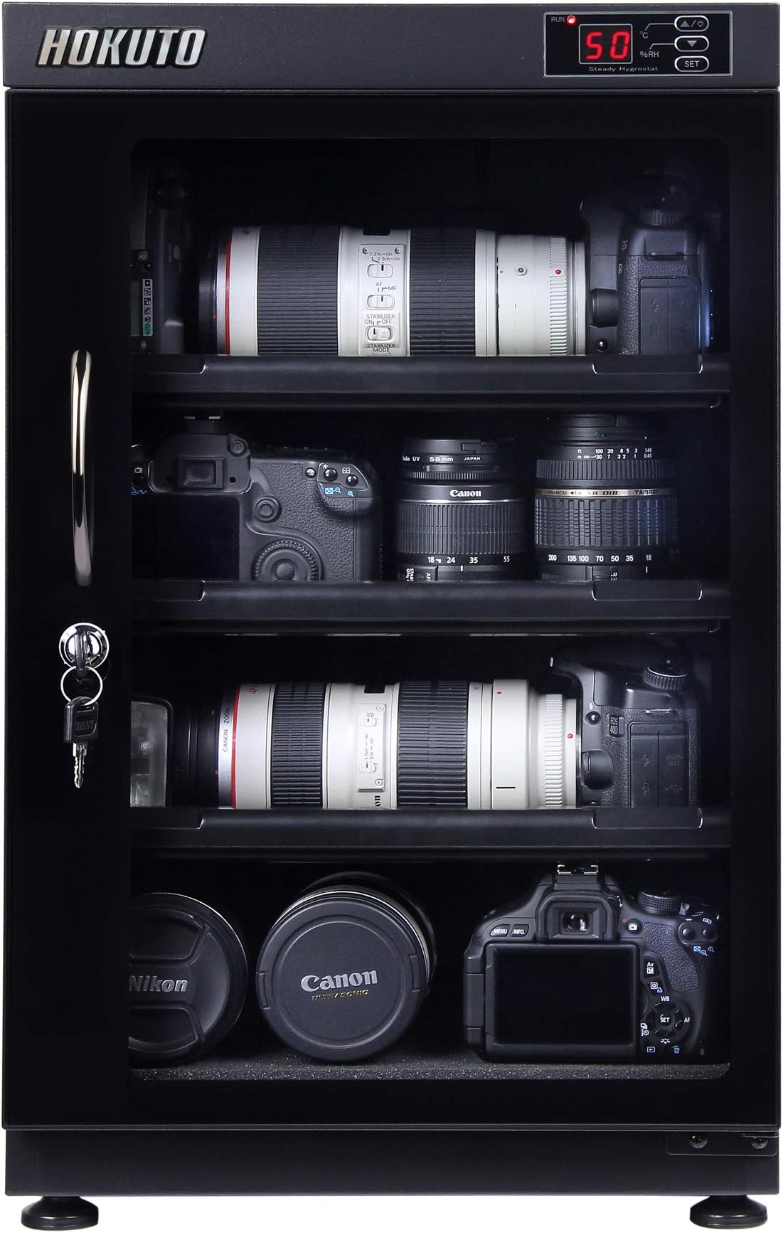 88L electronic automatic digital control dry box cabinet(moisture-proof box) storage for DSLR camera lens, Built-in LED light storage easy,Promise 5 Years Warranty;UL certified