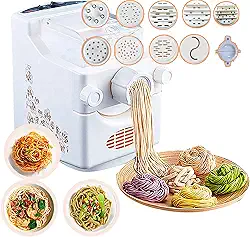 MáQuina De Espaguete EléTrica, MáQuina De Embalagem De Bolinho De Massa, Painel De Toque, Com 9 Moldes De MacarrãO, 500g De Grande Capacidade, Para Fazer MacarrãO, MacarrãO