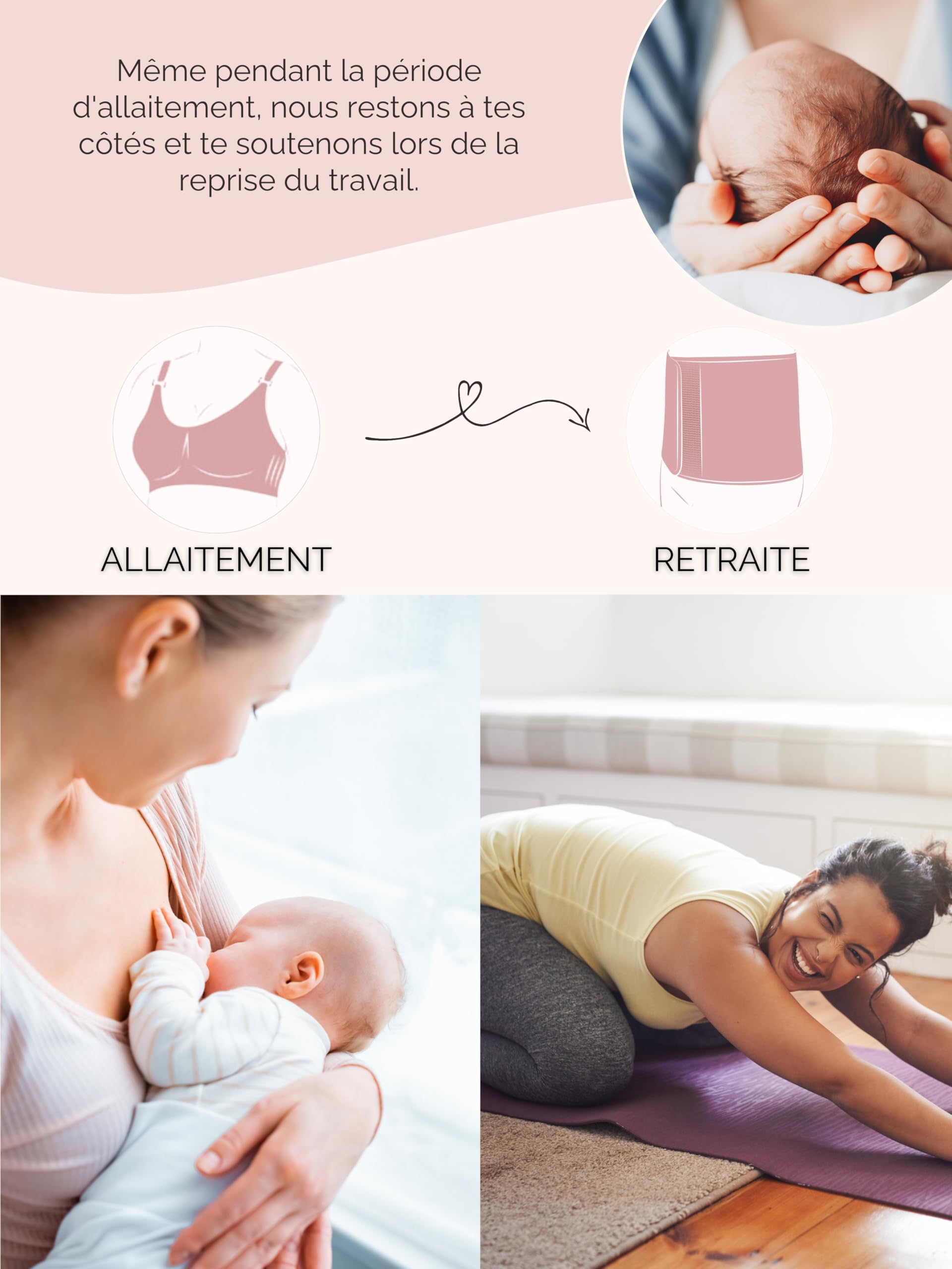 Herzmutter Pyjama Grossesse - Pyjama Allaitement - Trois Pieces - Vêtement de Détente pour Femme Enceinte - Trois Pieces - Pyjama Ensemble Maternité - Pantalon-Haut-Cardigan - 8100