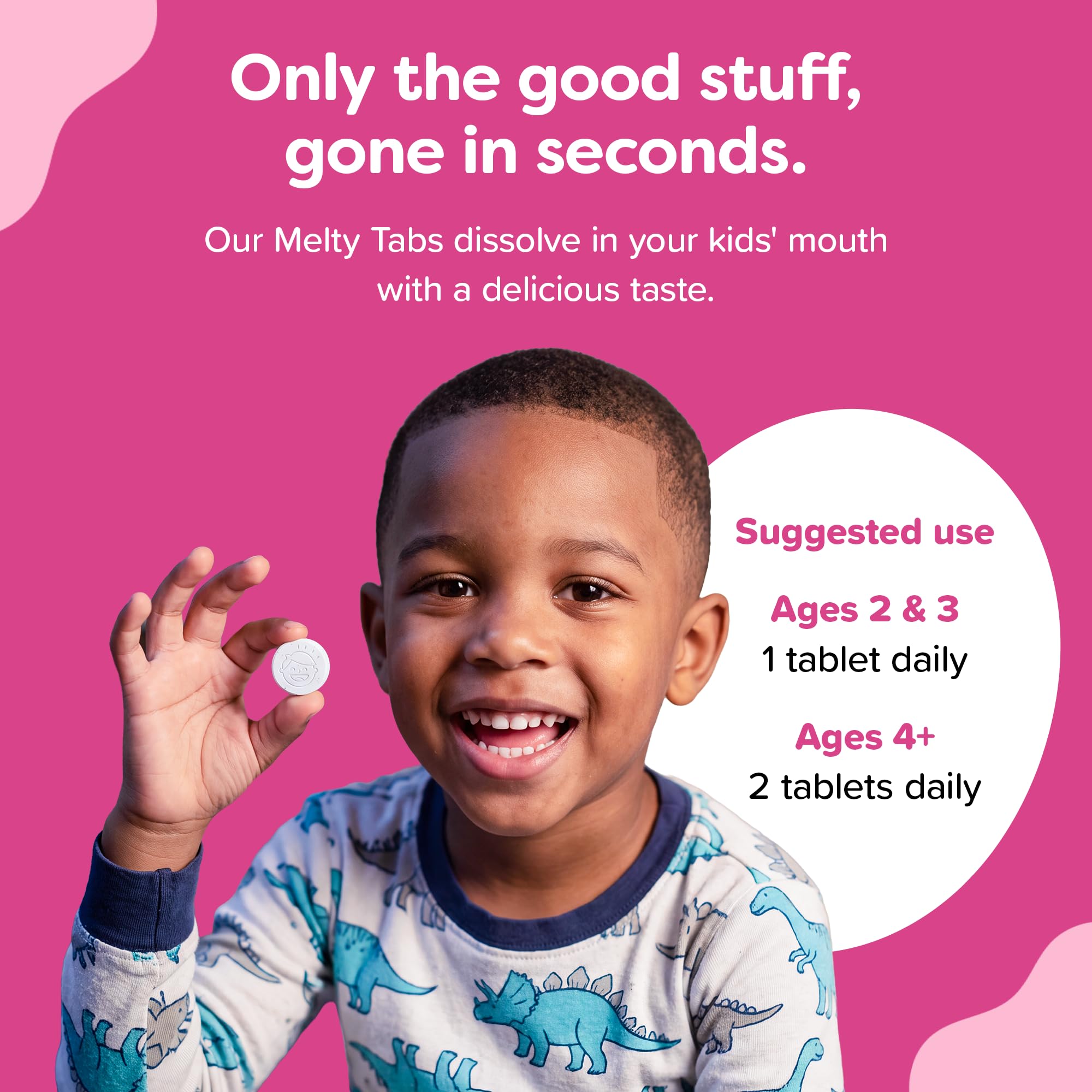 Renzo's Captain Calm Kids Magnesium Supplement with L-Theanine, Dissolvable Kids Vitamins for Relaxation and Mood Support, Sugar-Free Melty Tabs, Green Apple Flavor, 60-Count (1-2 Month Supply) — Amazon image 6