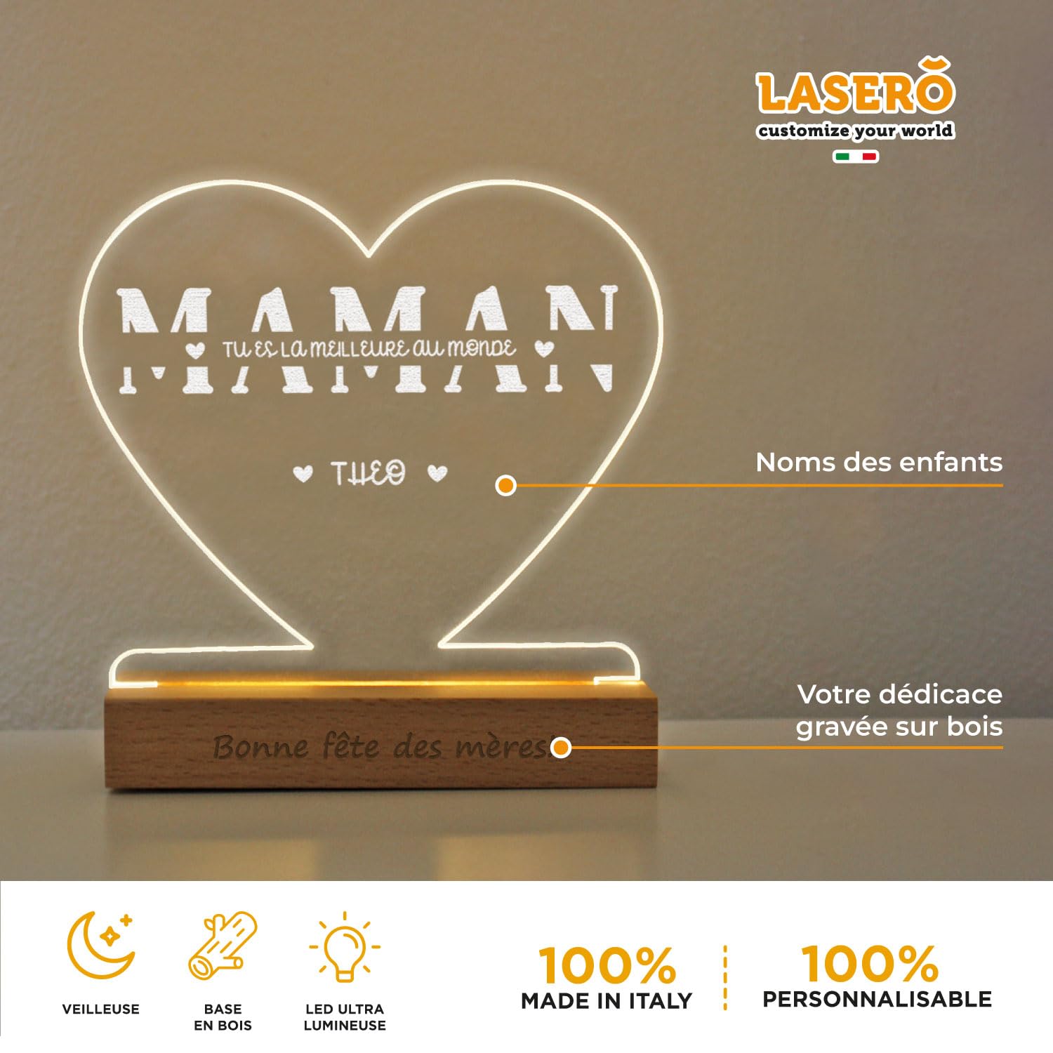 Uniqicon Cadeau Fete Des Meres Personnalisé Cadre Photo Maman Idee Cadeaux Pour La Premiere F Te De M Res B 640783