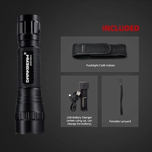 Miniatura 9 de DARKBEAM Luz infrarroja de 850 nm para visión nocturna LED de largo alcance y mini linterna IR debe funcionar con equipo infrarrojo iluminador
