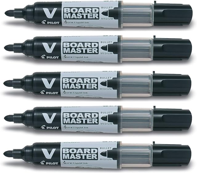Pilot board marker V Boardmaster Begreen set of 5 black