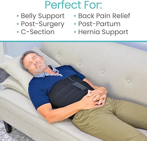 Miniatura 6 de Vive Faja abdominal poscirugía (4 paneles) – Banda posparto para el vientre – cesárea, histerectomía, cinturón de hernia para mujeres y hombres