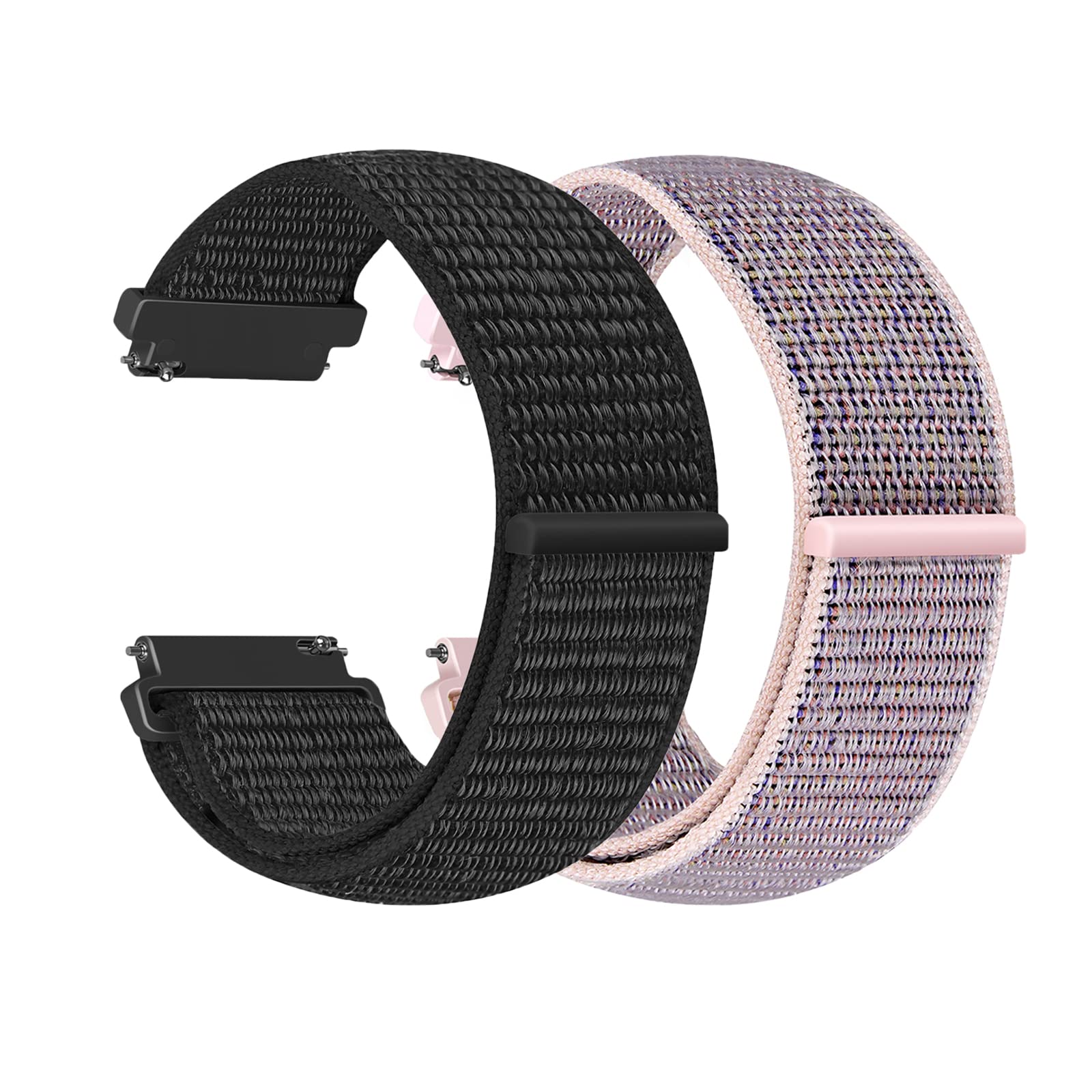 Vodtian 20mm Nylon Armband Kompatibel mit Samsung Galaxy Watch 7/6/5/4/FE 40mm 44mm/Galaxy Watch 5 Pro 45mm/ 6 Classic/ 4 Classic/Active 2/Garmin vivoactive 6/5,Uhrenarmband für Damen Herre