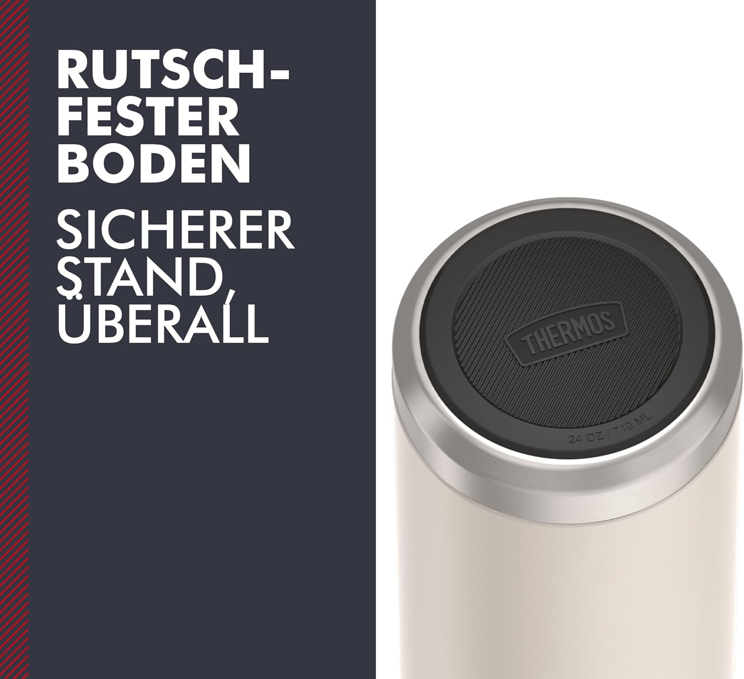 Thermos ICON Insulated Drinking Bottle with Straw, 0.71 L, Sandstone Matt, Beige, 12 Hours Cold, Stainless Steel, Thermos Flask, Dishwasher Safe, BPA-Free