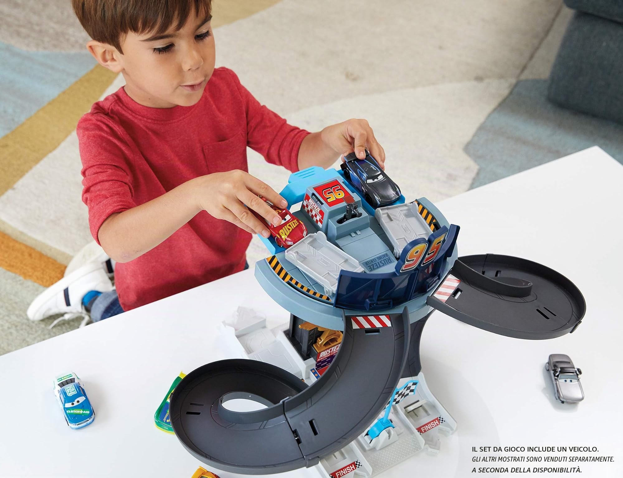 Cars Playset Pista Rust-Eze Torre Garage, Giocattolo per Bambini 4+ Anni, GJW42