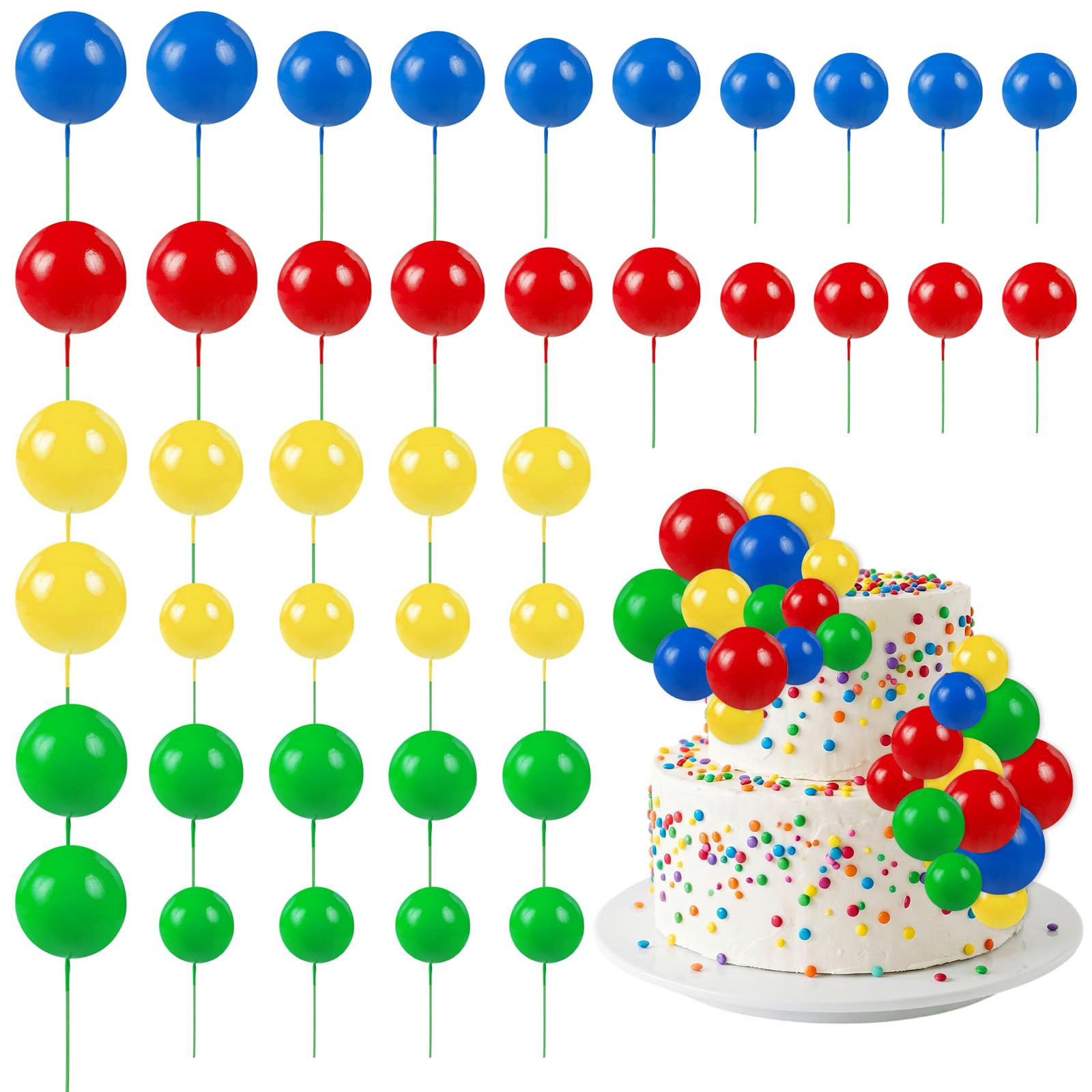 Photo 1 of XYMYNWE 40 Pcs Balloon Cake Toppers
