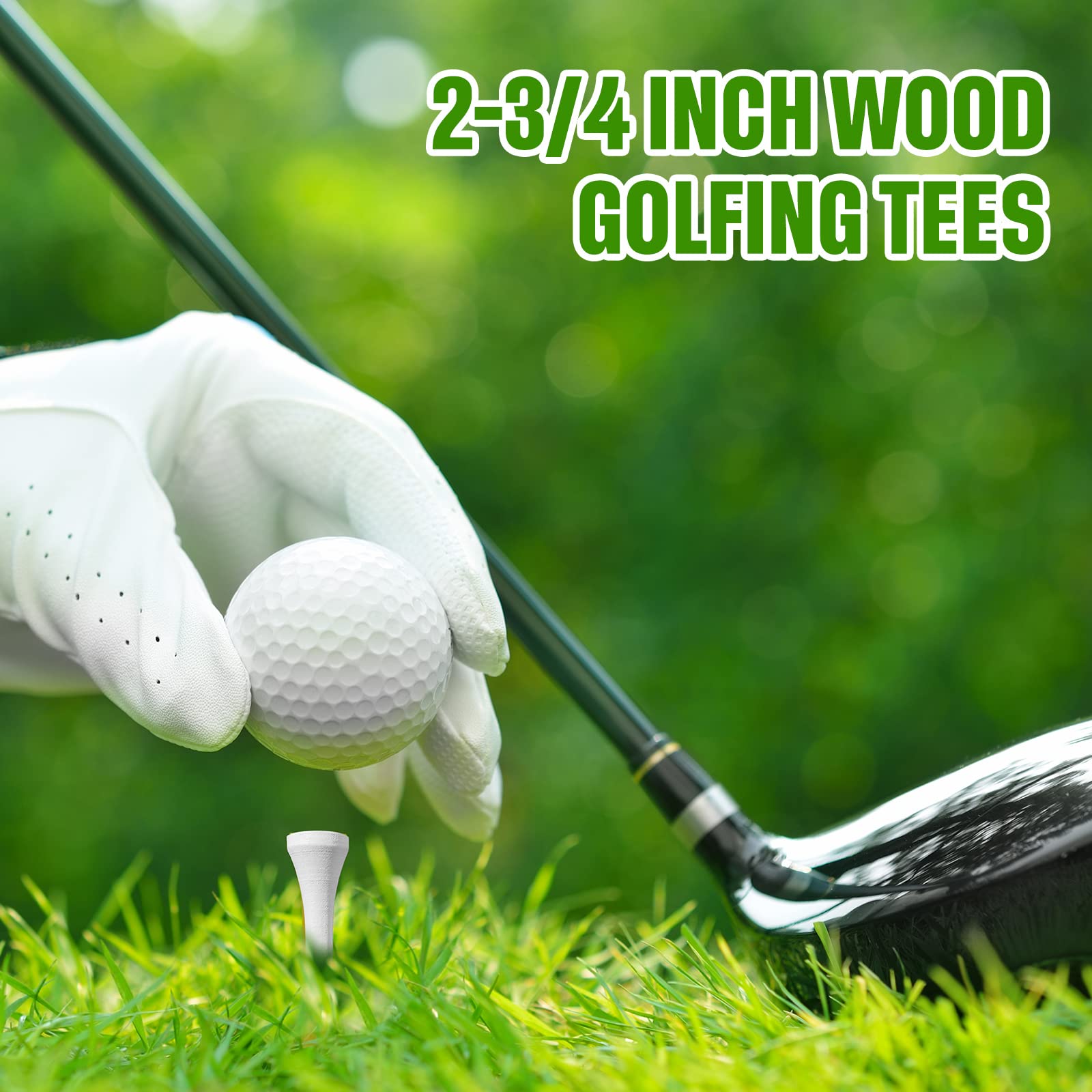 Mudder 600 Stück Golf-Tees aus Holz, für Herren, Bälle, Zubehör