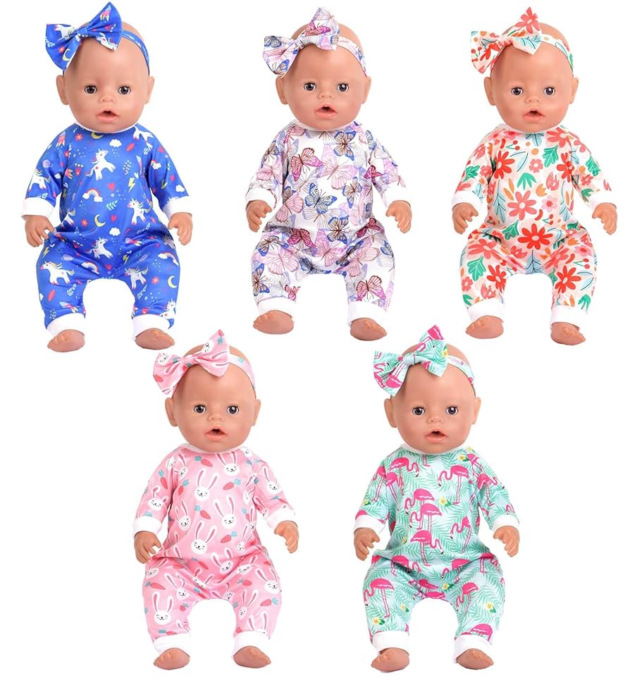 5点セット PLAVE ぬいぐるみ 10cm 服 doll cloth Amazon.com: Sweet Dolly 5 Sets Baby Doll Accessories Baby