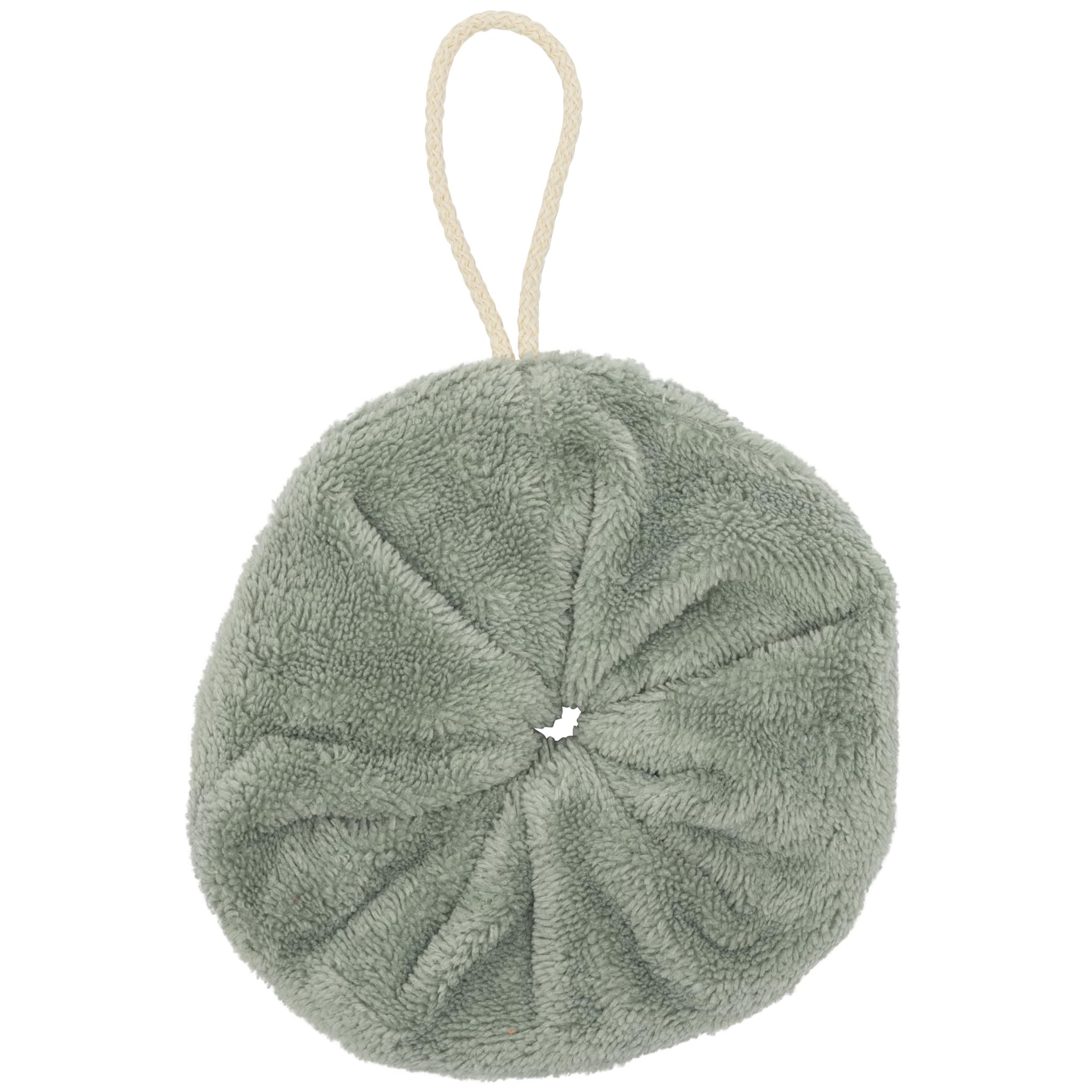 Fleur de douche éponge bambou sauge- éponge bambou ultra douce- certifiée OEKO-TEX- éco-responsable, économique - diamètre 18 centimètre