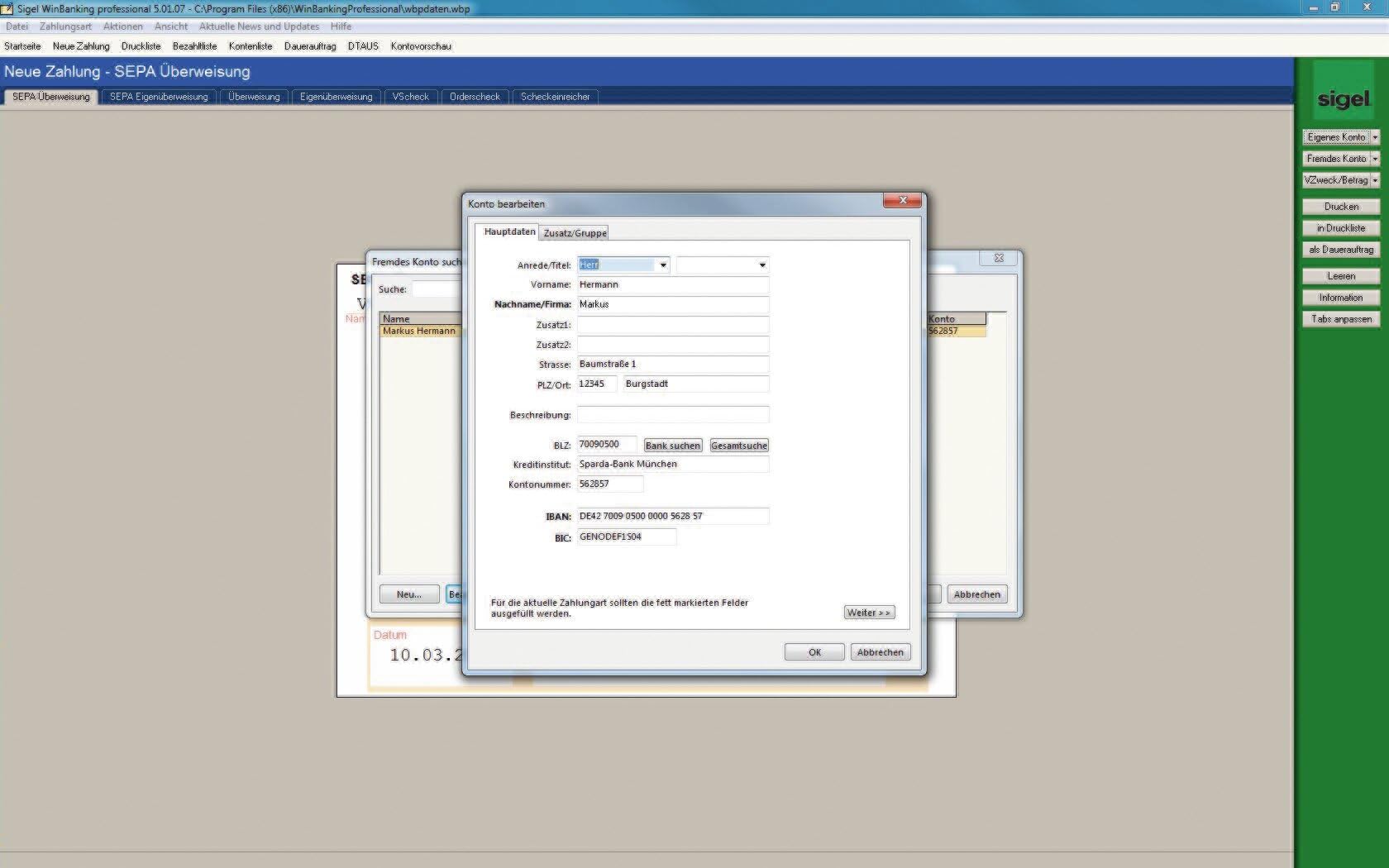 SIGEL SW235 WinBanking Professional, Software für Bankformular-Management, SEPA, CD inkl. 60 Bankformulare