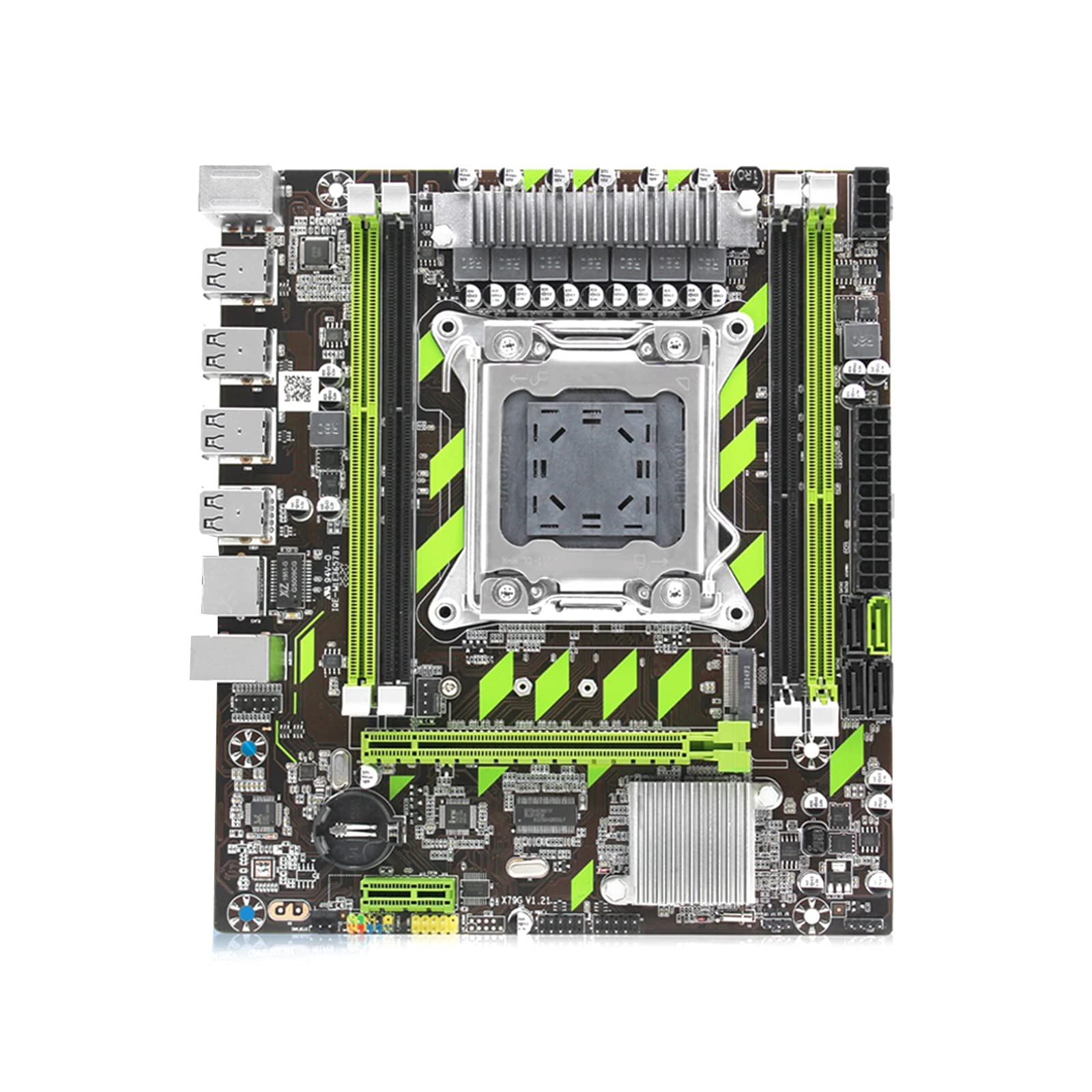 Newwiee Fit for Machinist X79 Motherboard Server Mainboard LGA 2011 Support Intel Xeon E5 V1 & V2 Pr