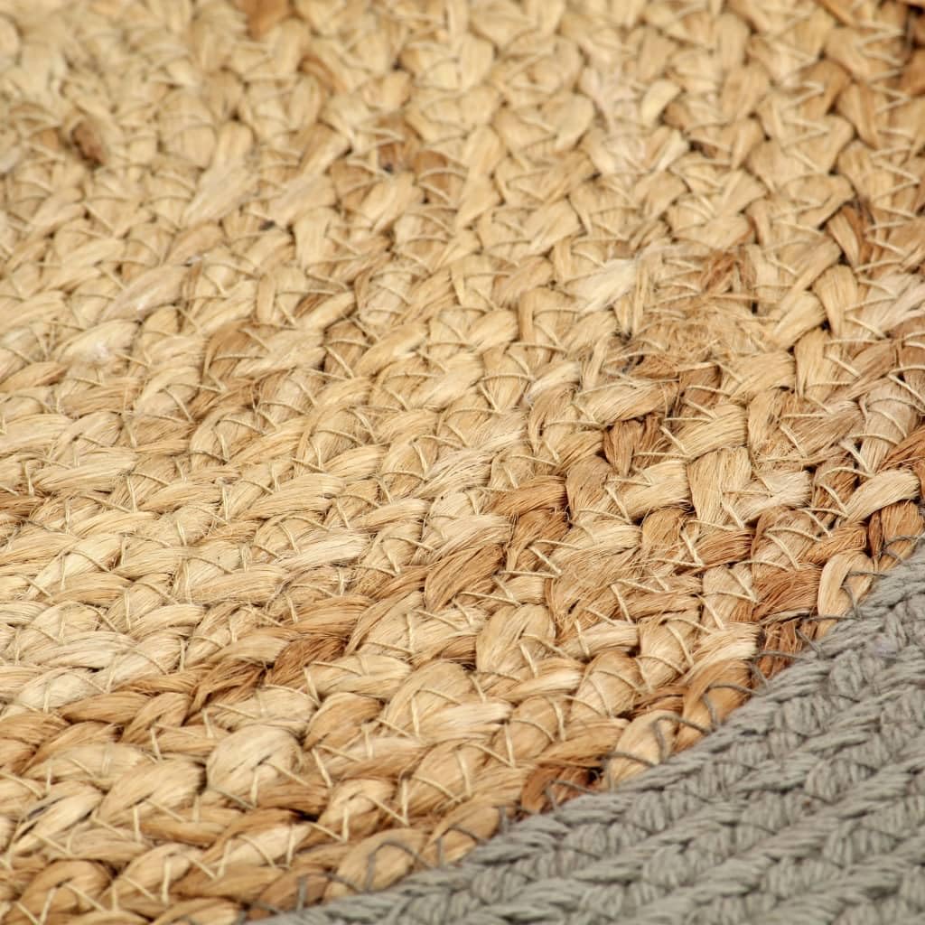 Juego de 4 manteles individuales de yute natural y algodón, 38 cm, lavables, antideslizantes, resistentes al calor, con protección antimanchas, para mesa de comedor, cocina, comedor, restaurante