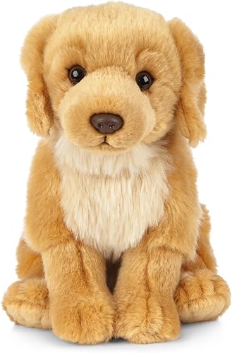 Living Nature Golden Retriever - Animal de peluche Animal de perro esponjoso Regalo de juguete suave para niños 8 pulgadas