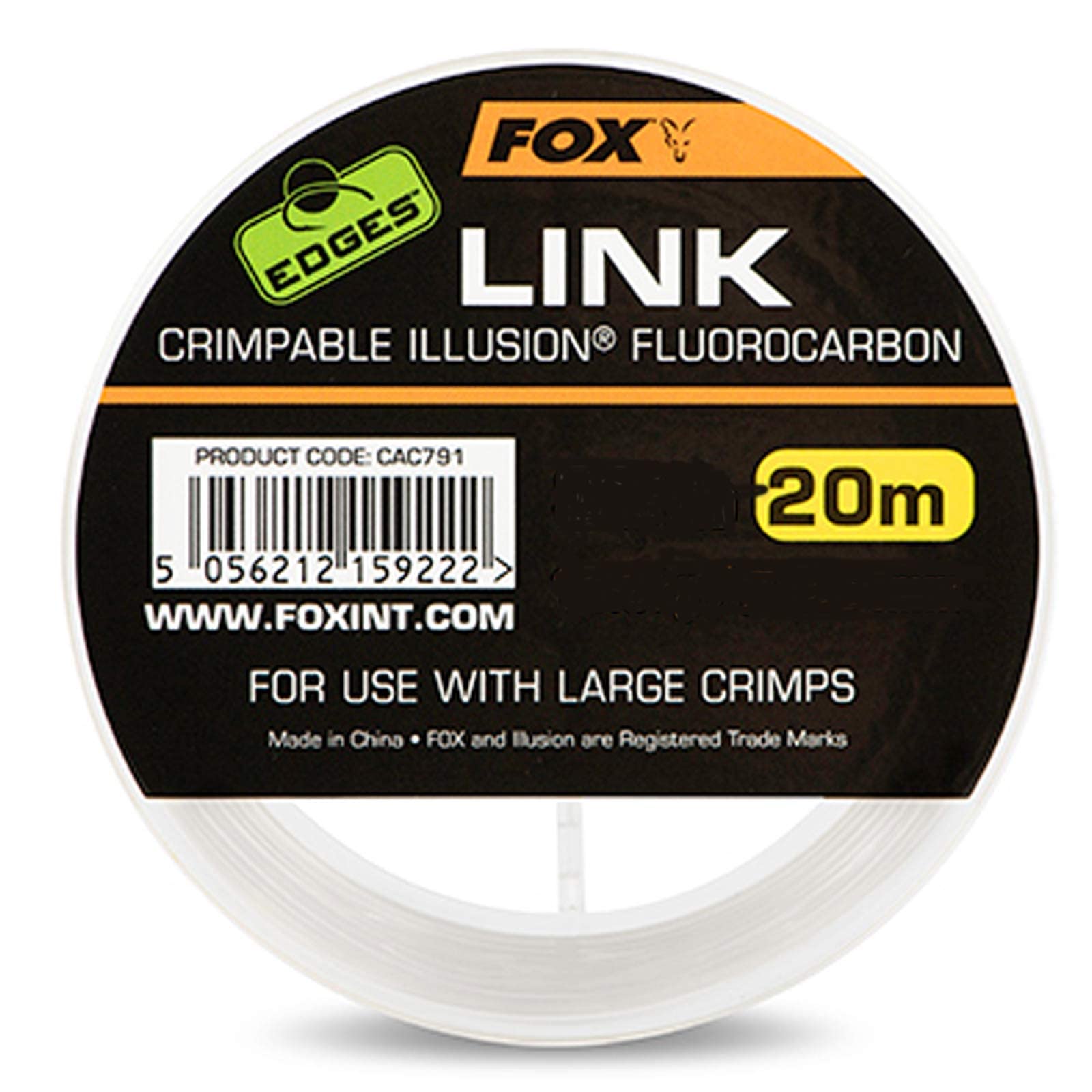 Fox Edges Link Crimpable Illusion Fluorocarbon 20m: 0.64mm/35lb