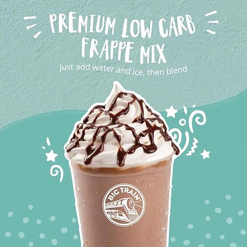 Miniatura 2 de Big Train Café helado mezclado consciente de carbohidratos, vainilla latte, mezcla de café instantáneo en polvo baja en carbohidratos, 1.85 libras